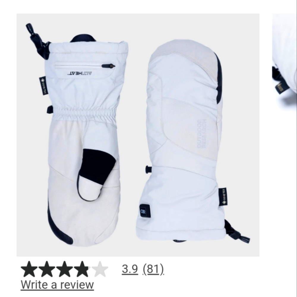 Outdoor Reseach: Prevail Heated GORE-TEX Mitts, Unisex M Size, Oyster